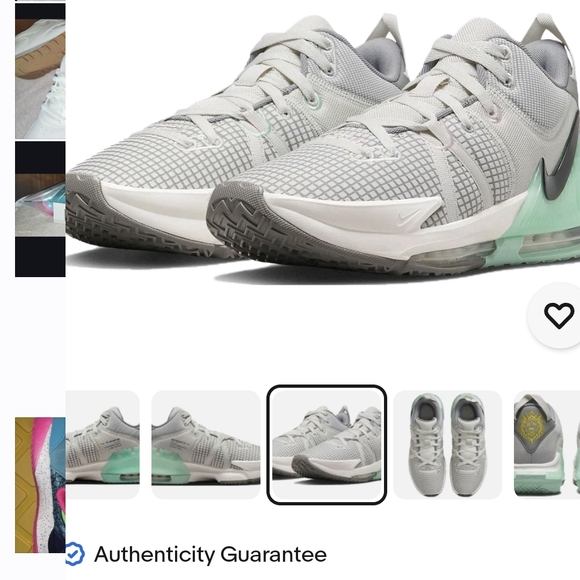 Nike Light Gray and Mint Sneakers